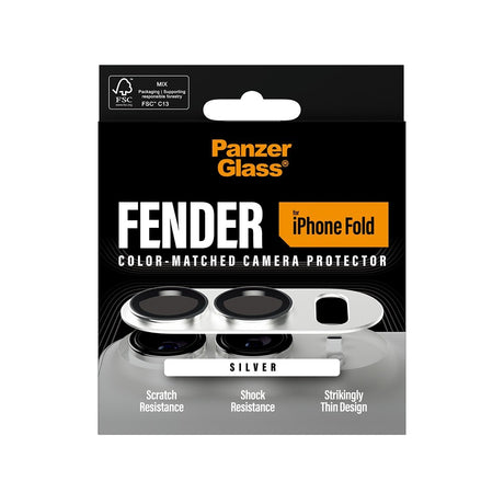 PanzerGlass iPhone Duo Linsebeskyttelse Fender Sølv