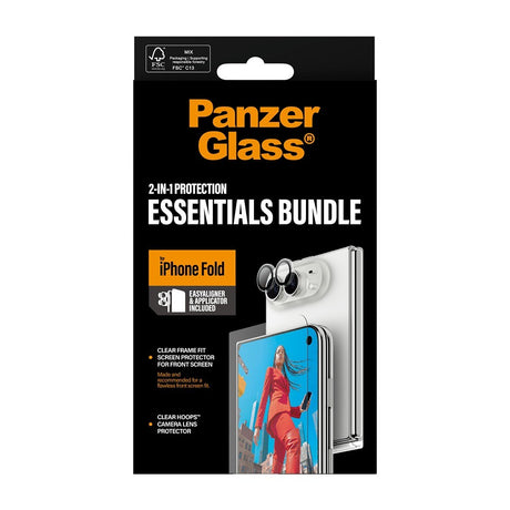 PanzerGlass iPhone Duo Skjermbeskytter & Linsebeskyttelse 2-in-1 Protection Essentials Bundle