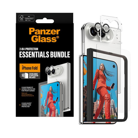 PanzerGlass iPhone Duo Skjermbeskytter & Linsebeskyttelse 2-in-1 Protection Essentials Bundle