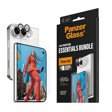 PanzerGlass iPhone Duo Skjermbeskytter & Linsebeskyttelse 2-in-1 Protection Essentials Bundle