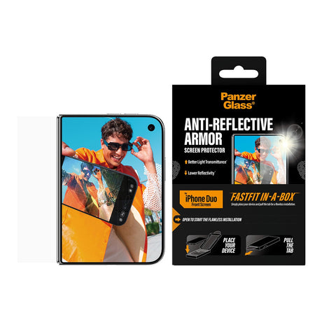 PanzerGlass iPhone Duo Skjermbeskytter Anti-reflective Armor Fastfit