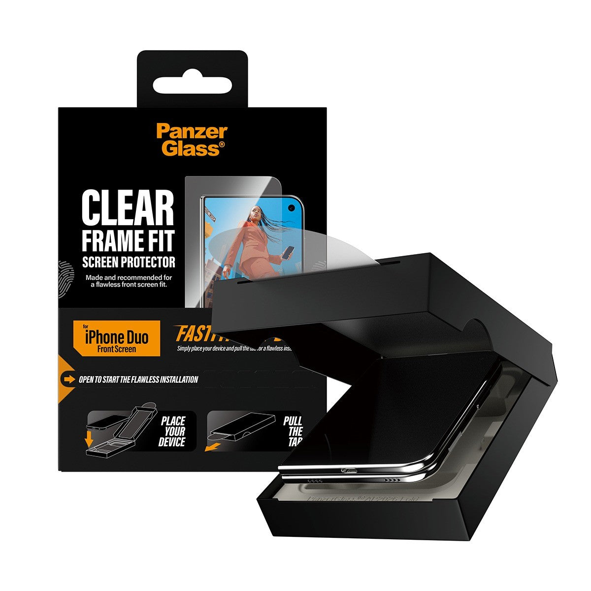 PanzerGlass iPhone Duo Skjermbeskytter Frame Fit Fastfit