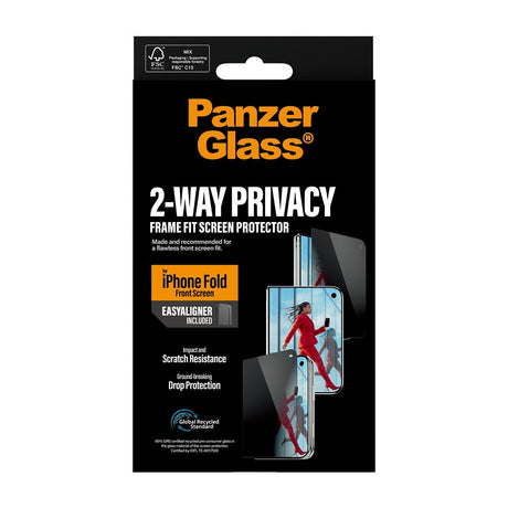 PanzerGlass iPhone Duo Skjermbeskytter Frame Fit Privacy EasyAligner