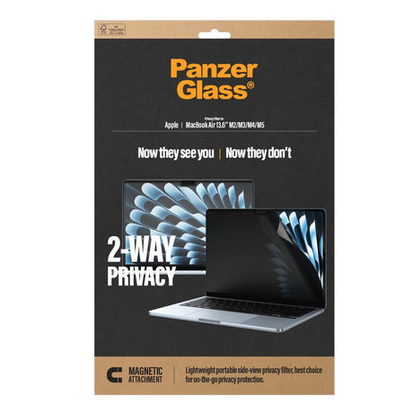 PanzerGlass MacBook Air 13 M1-M5 Skjermbeskytter Magnetic 2-Way Privacy Film