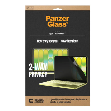 PanzerGlass MacBook Neo 13 Skjermbeskytter Magnetic 2-Way Privacy Film