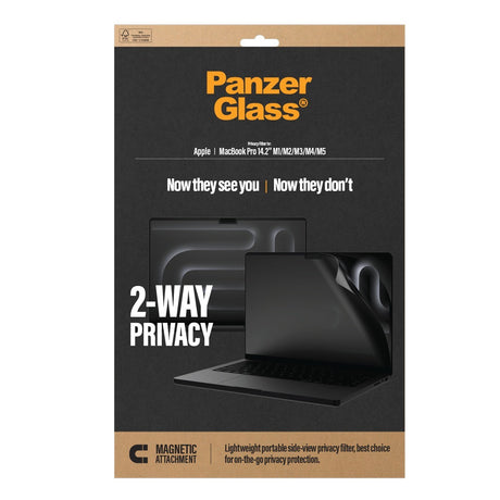 PanzerGlass MacBook Pro 14 M1-M5 Skjermbeskytter Magnetic 2-Way Privacy Film