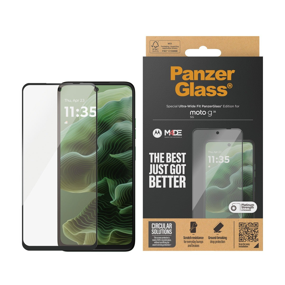 PanzerGlass Motorola Moto G56 Skjermbeskytter Ultra-Wide Fit
