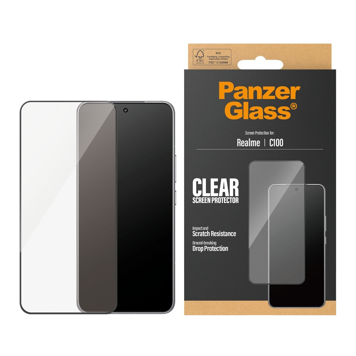 PanzerGlass Realme C100 Skjermbeskytter Ultra-Wide Fit