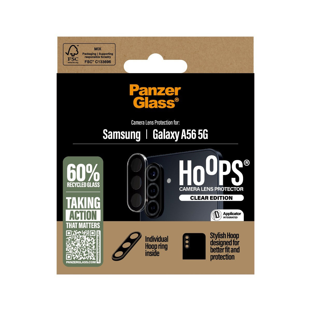 PanzerGlass Samsung Galaxy A56 Linsebeskyttelse Hoops Klar