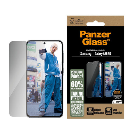 PanzerGlass Samsung Galaxy A56 Skjermbeskytter Ultra-Wide Fit Privacy Fastfit