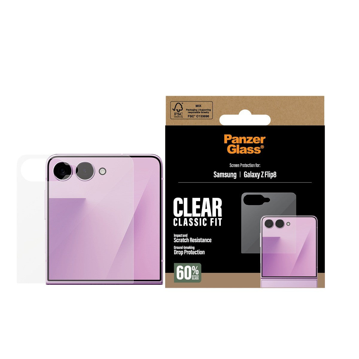 PanzerGlass Samsung Galaxy Z Flip 8 Skjermbeskytter Classic Fit