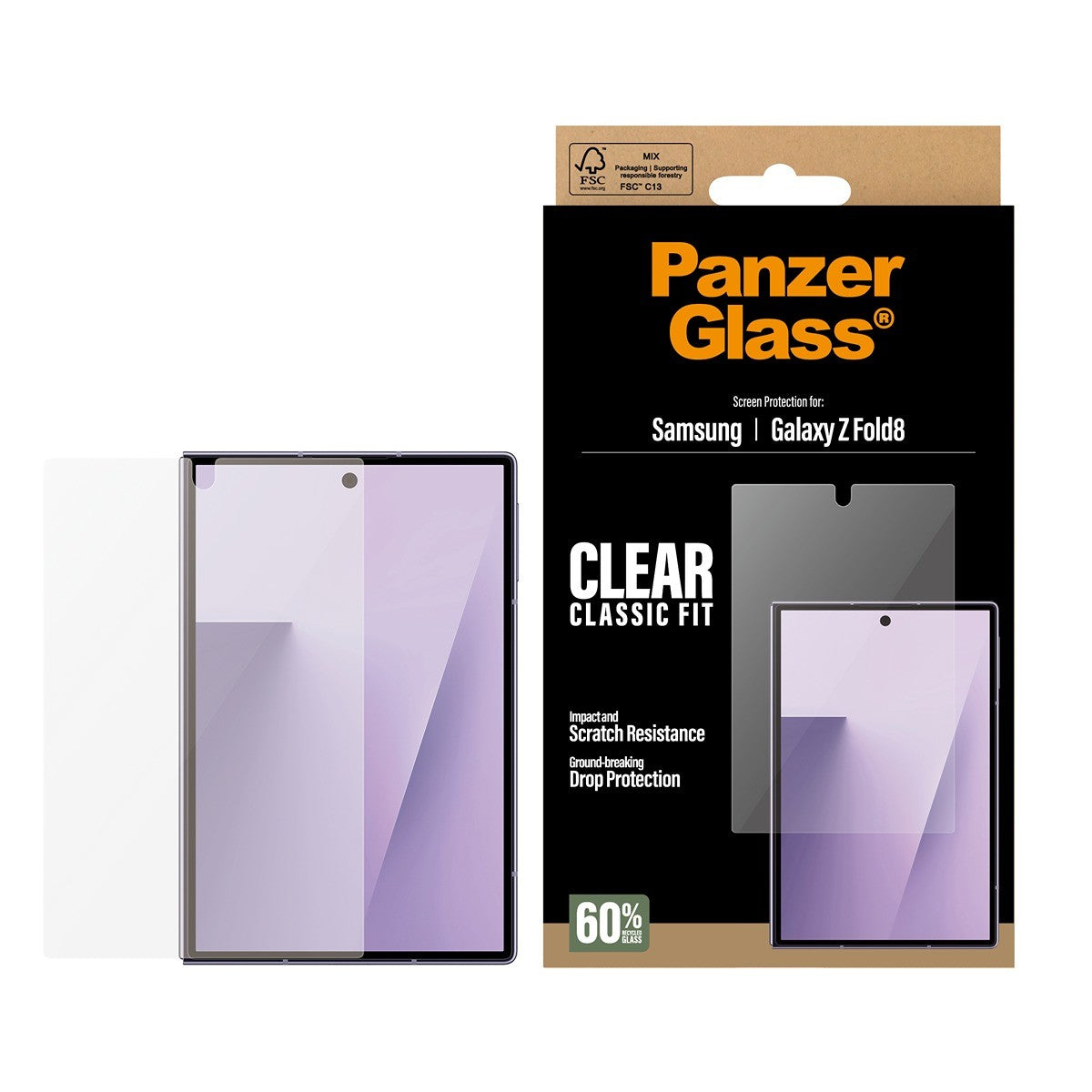 PanzerGlass Samsung Galaxy Z Fold 8 Skjermbeskytter Classic Fit