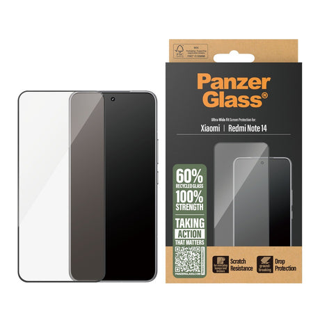 PanzerGlass Xiaomi Redmi Note 14 Skjermbeskytter Ultra-Wide Fit