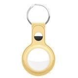 KeyBudz AirTag Holder Skinn Gul