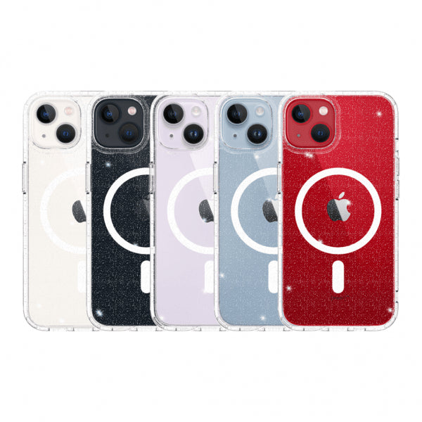 Just Mobile iPhone 14 Deksel TENC BlingBling MagSafe Transparent