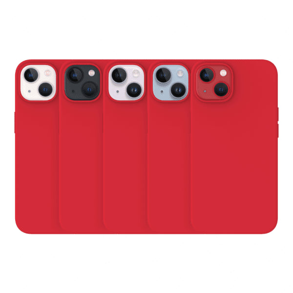 Just Mobile iPhone 14 Deksel TENC Silicone MagSafe Rød