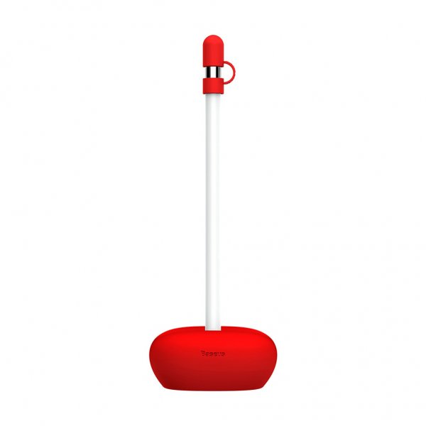 Baseus Apple Pencil Holder Silikoni Rød
