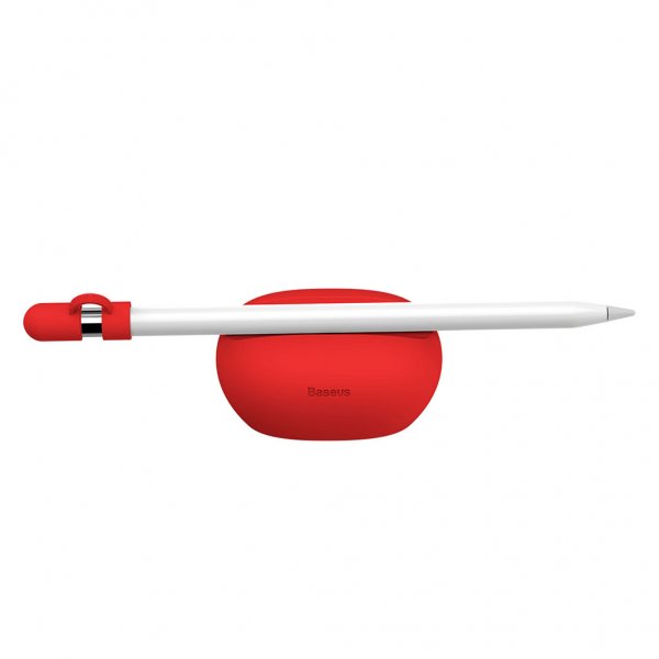 Baseus Apple Pencil Holder Silikoni Rød