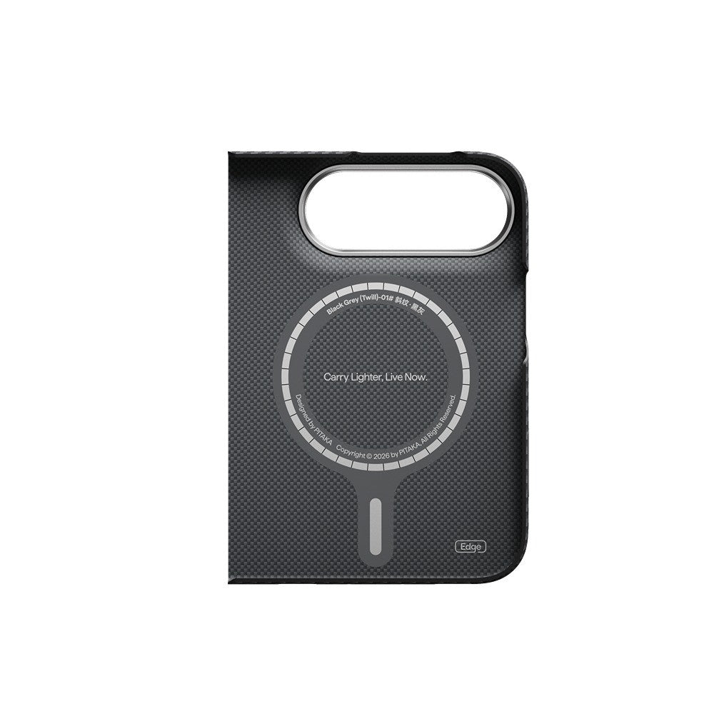 Pitaka iPhone Duo Deksel Edge MagSafe Black/Grey Twill