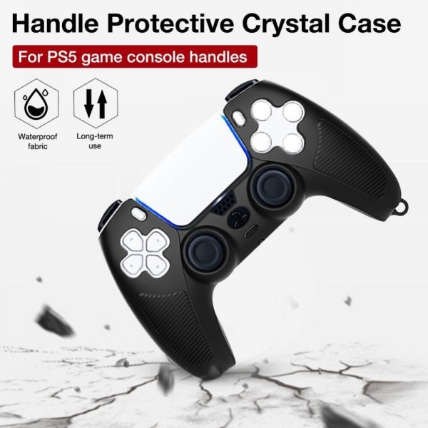 PlayStation 5 DualSense Controller Skin med stropp limegrønn