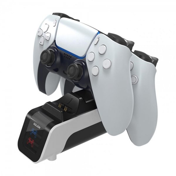 Aolion PlayStation 5 DualSense Kontroll Dobbel Laderstasjon