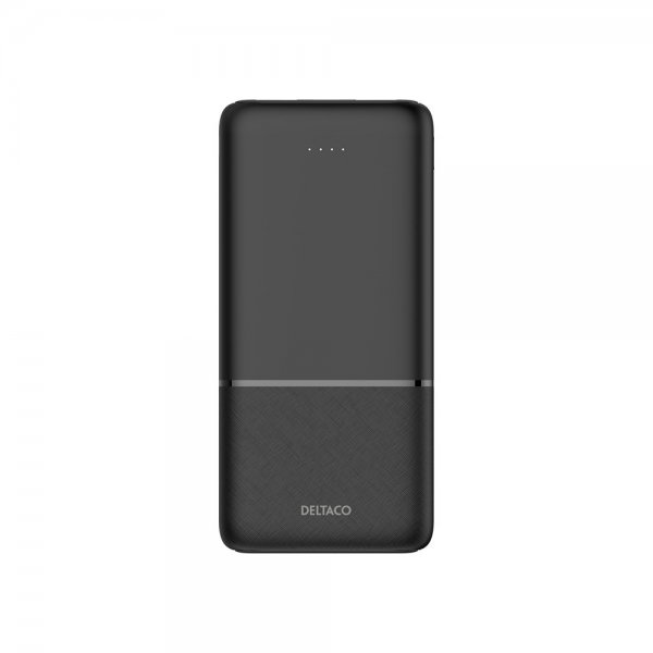 Deltaco Powerbank 10 000 mAh Fast Charge 20W Svart
