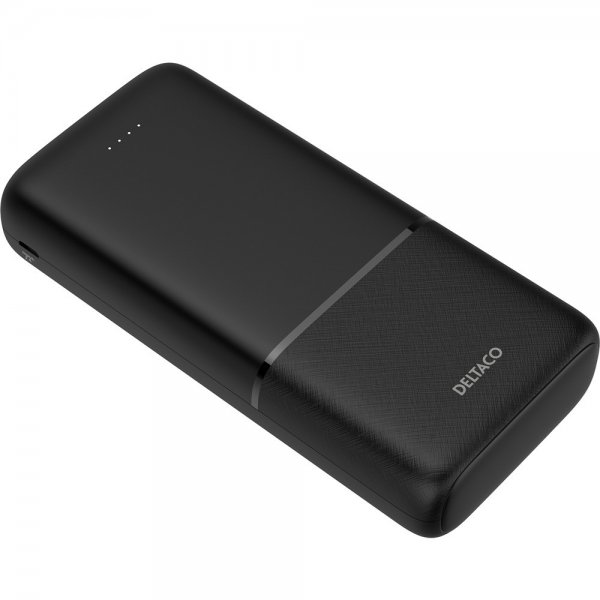 Deltaco Powerbank 20 000 mAh Fast Charge 20W Svart