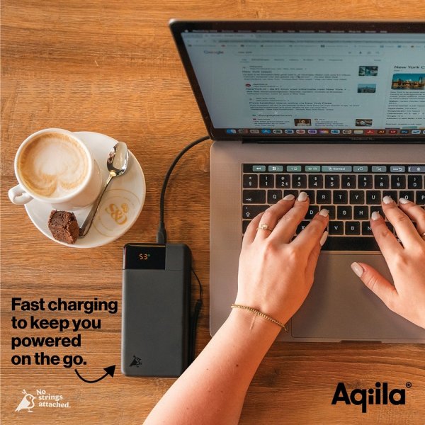 Aqiila Powerbank Powerbird B20+ 20 000 mAh 65W Svart
