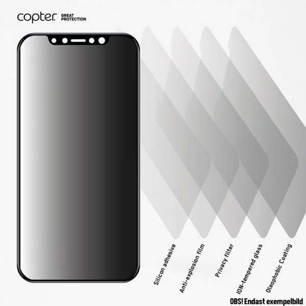 Copter iPhone Xs Max/11 Pro Max Skjermbeskytter ExoGlass Privacy Curved