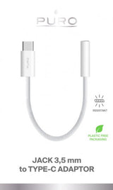 Puro Adapter USB-C til 3.5mm AUX Hvit