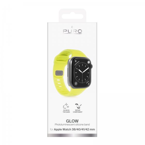 Puro Apple Watch 38/40/41/42mm Armbånd Glow Gul