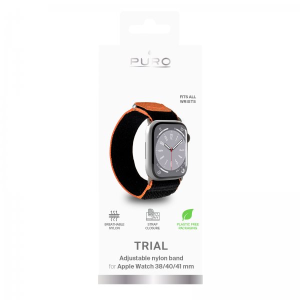 Puro Apple Watch 38/40/41/42mm Armbånd Trial Loop Svart