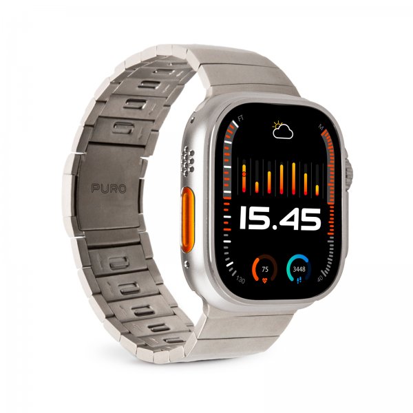 Puro Apple Watch 44/45/46mm/Ultra 49mm Armbånd Titan Titanium