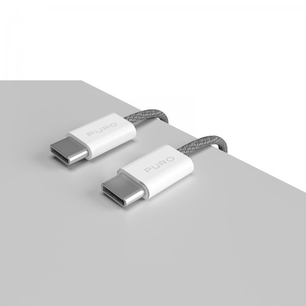 Puro Kabel Fabrik 2.0 60W USB-C til USB-C 1.5m Grå