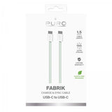 Puro Kabel Fabrik 2.0 60W USB-C til USB-C 1.5m Grønn