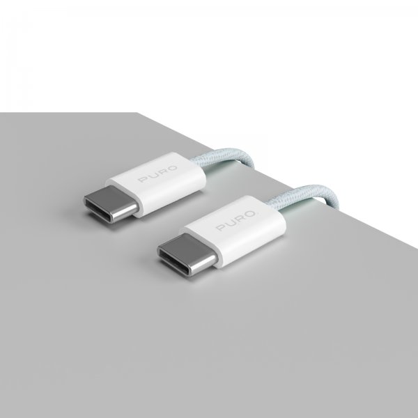 Puro Kabel Fabrik 2.0 60W USB-C til USB-C 1.5m Lyseblå