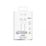 Puro Kabel Fabrik 2.0 240W USB-C til USB-C 1m Hvit