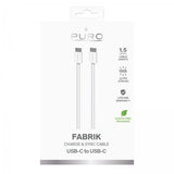 Puro Kabel Fabrik 2.0 60W USB-C til USB-C 1.5m Hvit