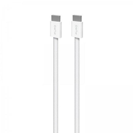 Puro Kabel Fabrik 2.0 60W USB-C til USB-C 1.5m Hvit