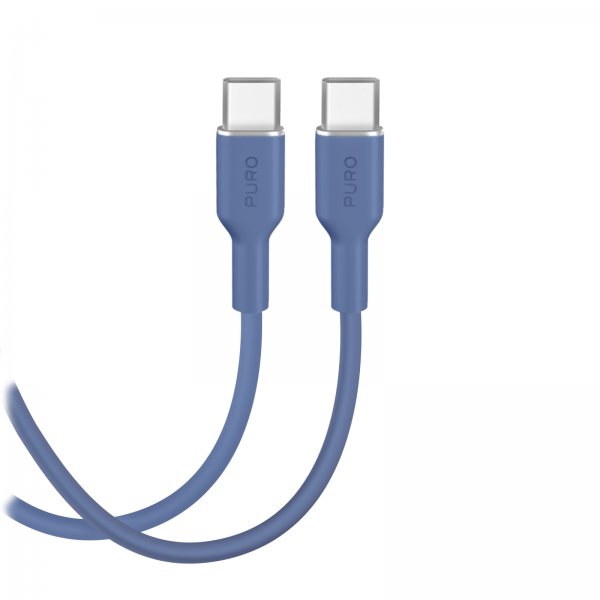 Puro Kabel TPE 25W USB-C til USB-C 1.5m Ice Blue
