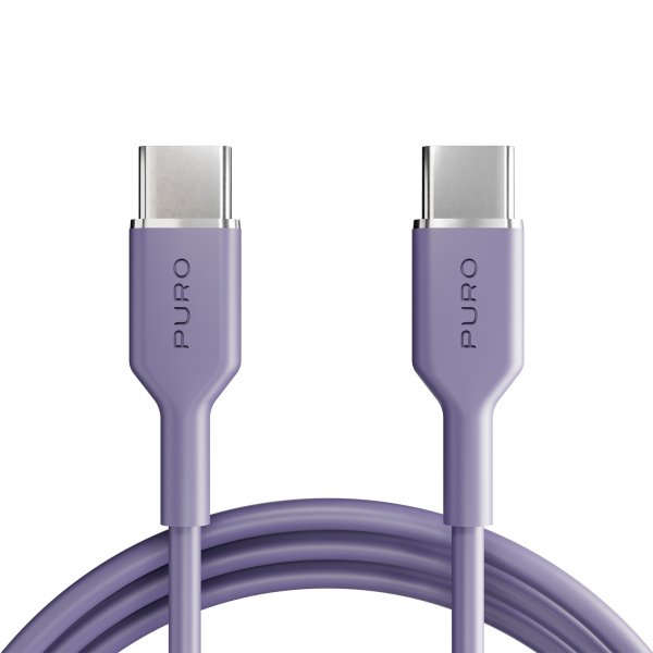 Puro Kabel TPE 25W USB-C til USB-C 1.5m Lavendel