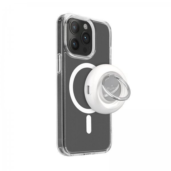 Puro Trådløs lader Mag Loop Pro Ring Stand MagSafe Hvit