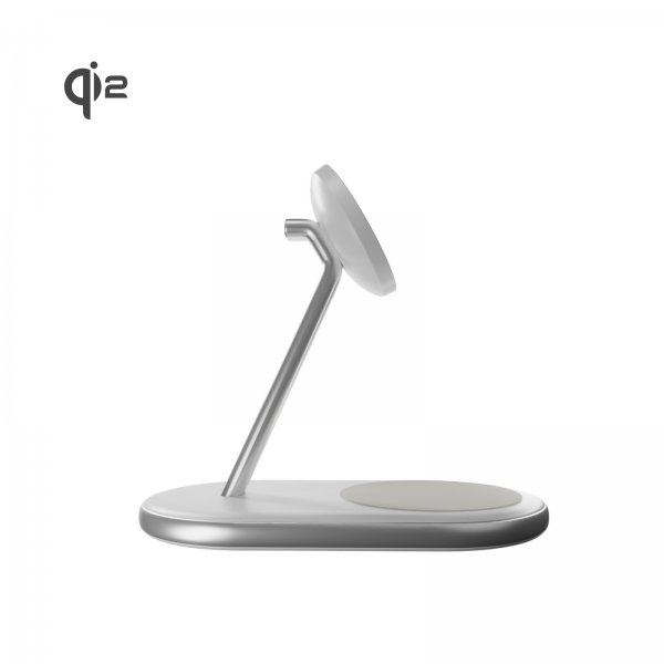 Puro Trådløs lader Mag Station 2-in-1 Qi2 Hvit