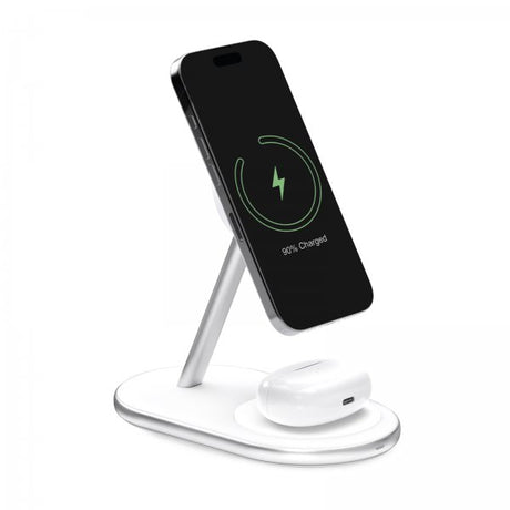 Puro Trådløs lader Mag Station 2-in-1 Qi2 Hvit