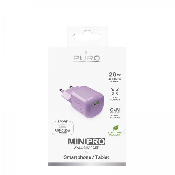 Puro Lader MiniPro GaN USB-C 20W Coraltastic