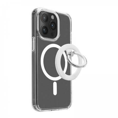 Puro MagSafe Telefon Ring Mag Loop Ring Stand Hvit