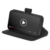 Puro iPhone 14 Etui Wallet Stand Svart