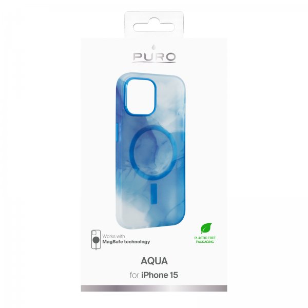 Puro iPhone 15 Deksel Aqua Blå