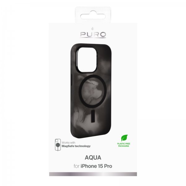 Puro iPhone 15 Pro Deksel Aqua Svart