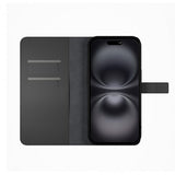 Puro iPhone 16 Etui Wallet Stand Svart